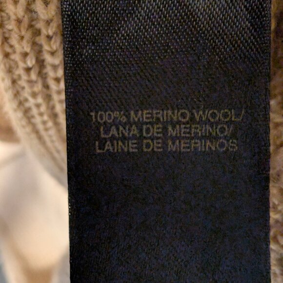 MINT CONDITION Liz Claiborne 100% Merino Wool Camel Knit Cardigan | Women's XL - Picture 9 of 13